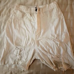 Fashion Nova White Denim Shorts